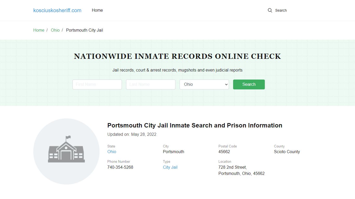 Portsmouth City Jail Inmate Search, Visitation, Phone no. & Mailing ...